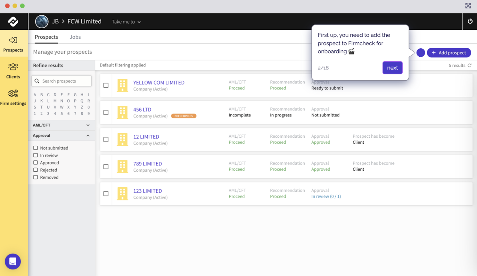 AML made easy: how to use Firmcheck to run AML onboarding checks logo